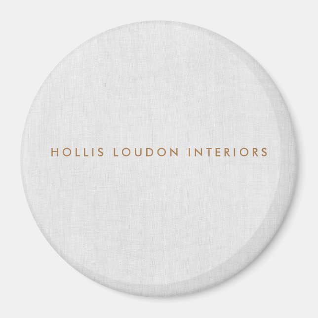 Einfache moderne, leicht graue Linen "look" Magnet (Vorne)