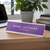 Einfache moderne, Lila Personalisierte Bezeichnung