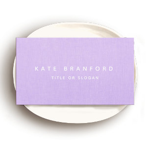 Einfache moderne Lilac Lila Social Media Visitenkarte