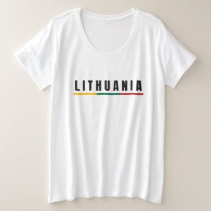Einfache moderne Litauen lietuva Flagge Souvenir Große Größe T-Shirt