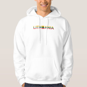 Einfache moderne litauische Landkarte Flag Hoodie