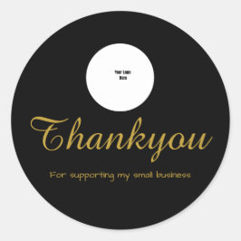 Einfache moderne Logo-Script-Bestellung Danke Runder Aufkleber