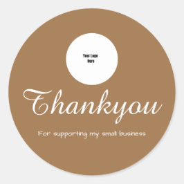 Einfache moderne Logo-Script-Bestellung Danke Runder Aufkleber