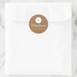 Einfache moderne Logo-Script-Bestellung Danke Runder Aufkleber