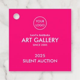 Einfache moderne Magenta-Logo-Auktion Geschenkanhänger