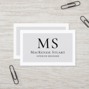 Einfache moderne Minimal Monogram Elegantes Busine Visitenkarte