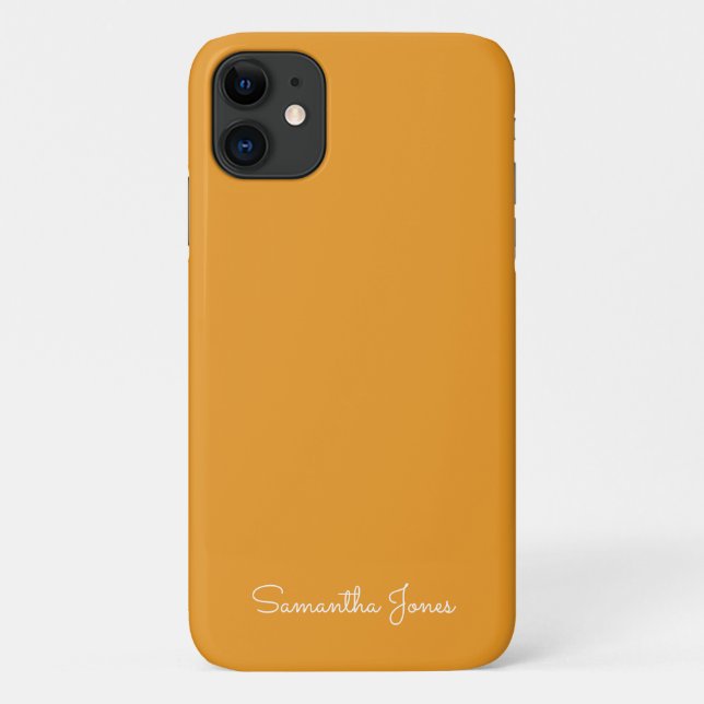 Einfache moderne Minimal Orange Case-Mate iPhone C Case-Mate iPhone Hülle (Rückseite)