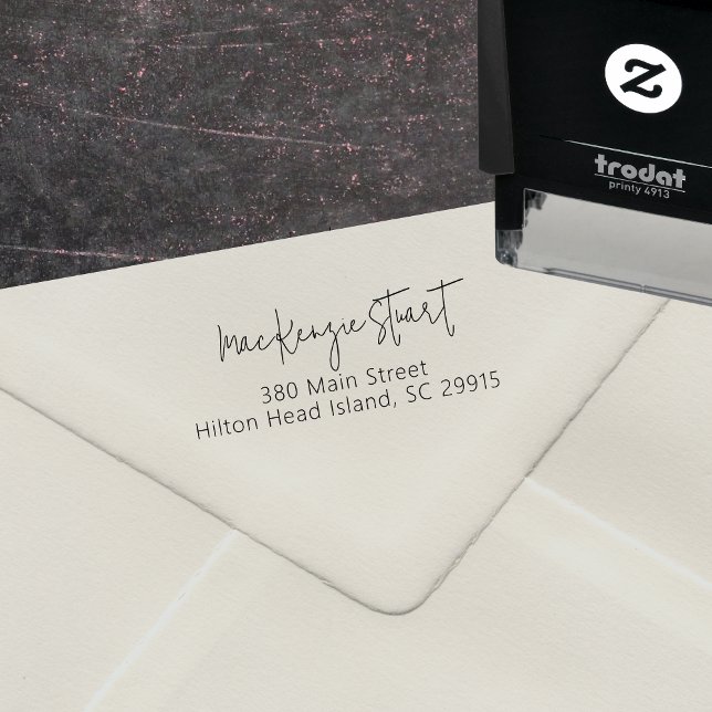 Einfache moderne Minimal-Rücksendeadresse Permastempel (Von Creator hochgeladen)