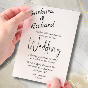 Einfache moderne Minimaldecke Hochzeit