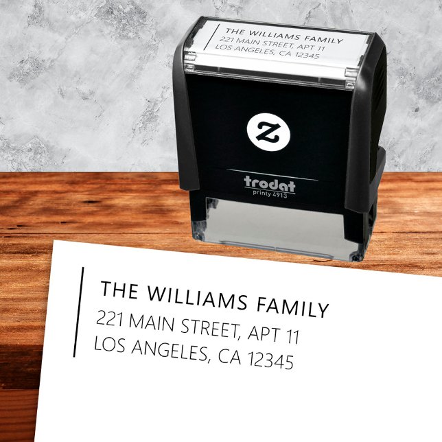 Einfache moderne minimale Rücksendeadresse Permastempel (Simple Modern Minimal Return Address Self-inking Stamp
)