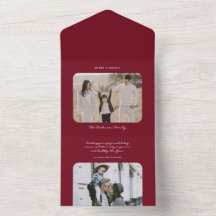 Einfache moderne minimale Urlaubskarte mit Fotos