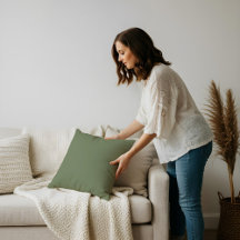 Einfache, moderne, minimalistisch-grüne Dekoration