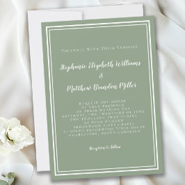 Einfache moderne Minimalistisch Sage Green Chic Ho Einladung