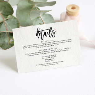 Einfache, moderne Minimalistische Detailkarte Mitteilungskarte