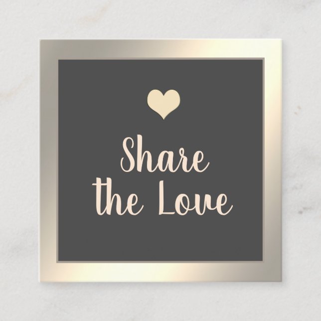 Einfache moderne minimalistische Goldkarte Empfehlungskarte (Vorderseite)