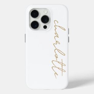 Einfache, moderne Minimalistische Goldschrift Case-Mate iPhone Hülle
