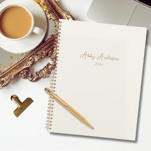 Einfache, moderne Minimalistische Goldschrift   Gr Planer