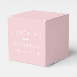 EINFACHE MODERNE MINIMALISTISCHE HOCHZEIT BLAßROSA GESCHENKSCHACHTEL