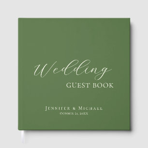 Einfache Moderne Minimalistische Hochzeit Gästebuch