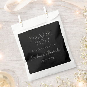 Einfache moderne Minimalistische Hochzeit in Schwa Geschenktütchen