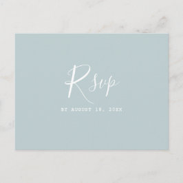 Einfache moderne Minimalistische Hochzeit RSVP Postkarte