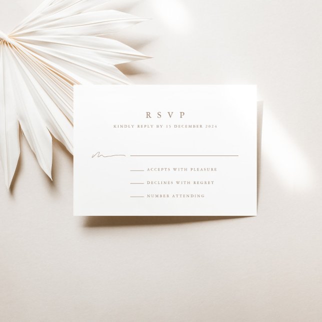 Einfache moderne Minimalistische Hochzeitskarte RSVP Karte (Von Creator hochgeladen)
