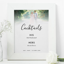 Einfache moderne Minimalistische Hochzeitssignatur Poster