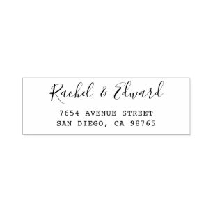 Einfache moderne Minimalistische Rücksendeadresse Permastempel