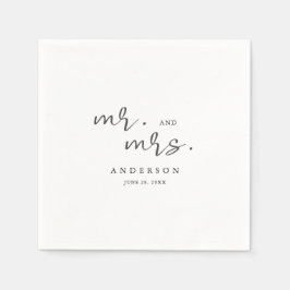 Einfache moderne Minimalistische Schrift Mr. and M Serviette