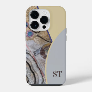 Einfache Moderne mit Abstraktem QR-Code iPhone 14 Pro Hülle