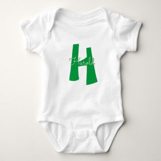 Einfache moderne Mit Monogramm Junge Baby Strampler