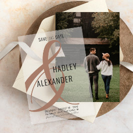 Einfache moderne MOCHA-Overlay-Hochzeit speichern