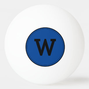 Einfache, moderne Monogram Blue Pong Pong Ball Tischtennisball