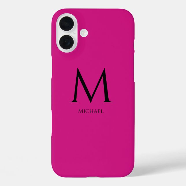 Einfache moderne Monogram Case-Mate iPhone Case (Rückseite)