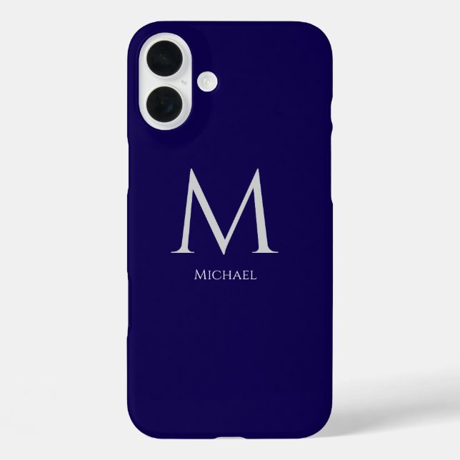 Einfache moderne Monogram Case-Mate iPhone Case (Rückseite)