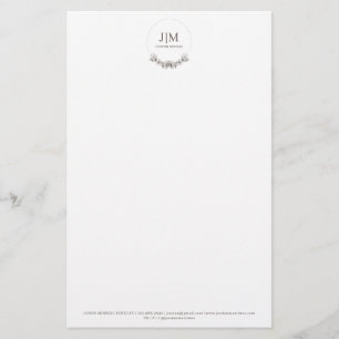 Einfache moderne Monogram Jeweler Square Business  Briefpapier