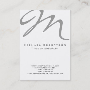 Einfache, moderne Monogram Schlichte Visitenkarte
