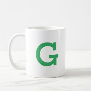 Einfache moderne Monogramm-Anfangsbuchstaben in Gr Kaffeetasse