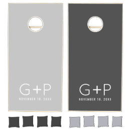 Einfache moderne Monogramm Grau