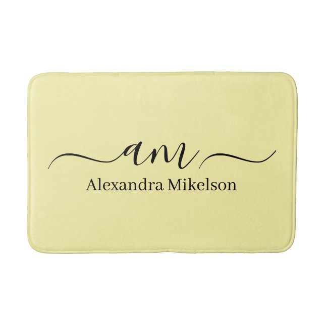 Einfache, moderne Monogramm Minimalistische Badema Badematte (Vorderseite)