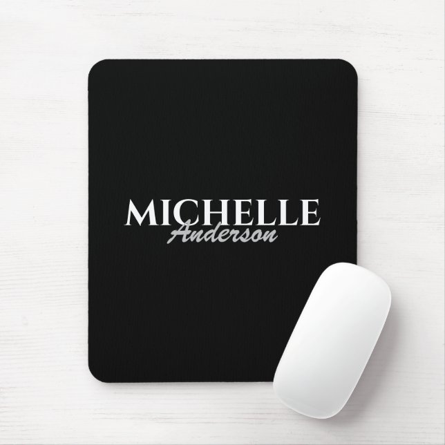 Einfache moderne Monogramm Mousepad (Mit Mouse)
