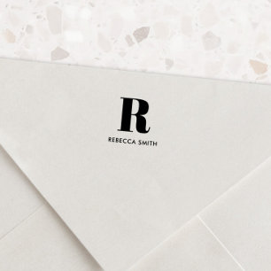 Einfache moderne Monogramm Permastempel