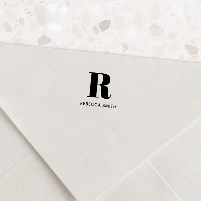 Einfache moderne Monogramm Permastempel (Von Creator hochgeladen)