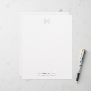 Einfache moderne Monogramm Personalisiert Beruflic Briefbogen