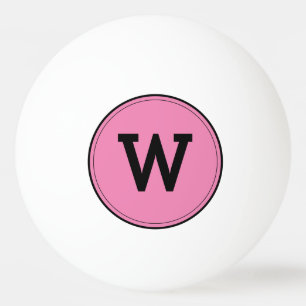 Einfache, moderne Monogramm Pink Ping Pong Ball Tischtennisball