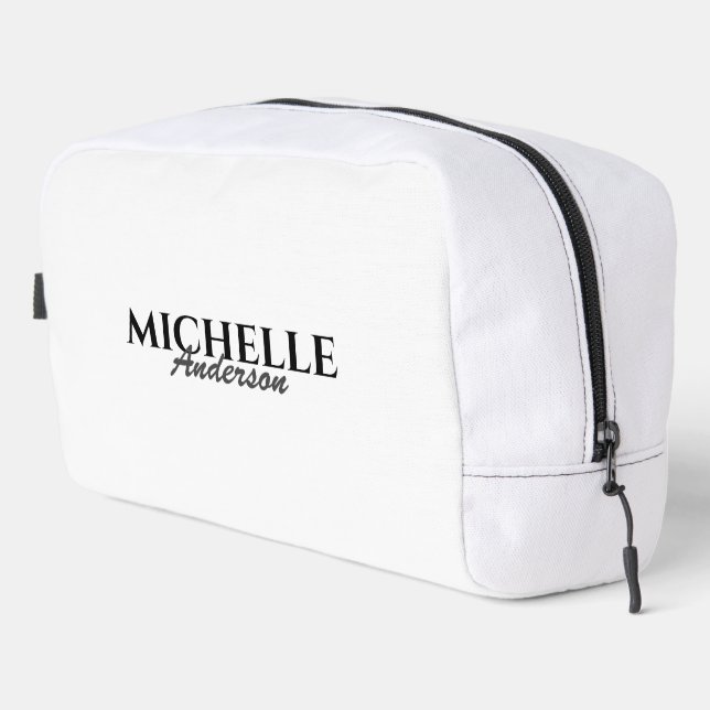 Einfache moderne Monogramm Waschbeutel (Rechte Ecke)