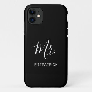 Einfache Moderne Mr. Groom Newlywed Elegant Case-Mate iPhone Hülle