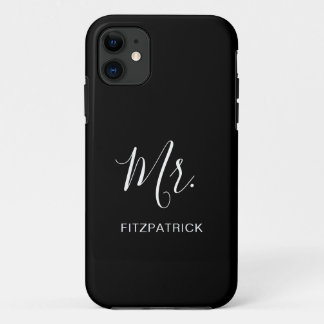 Einfache Moderne Mr. Groom Newlywed Elegant Case-Mate iPhone Hülle