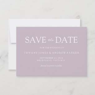 Einfache moderne Muddy Blush Wedding Rettet das Da Save The Date