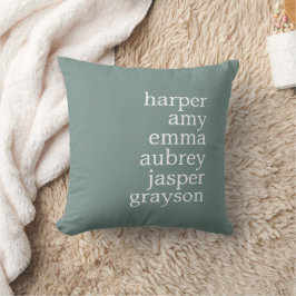 Einfache moderne Namen Dusty Green Kissen